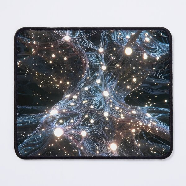 Item preview, Scifi Theme Grayish Texture of Asymmetrical Glowing Biological Neuron Synapses (image size 7840x11680) designed and sold by Digital-Davinci.