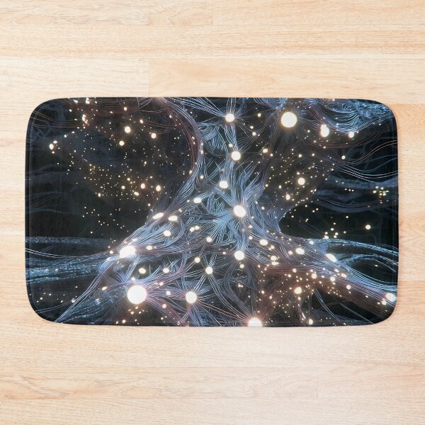 Item preview, Scifi Theme Grayish Texture of Asymmetrical Glowing Biological Neuron Synapses (image size 7840x11680) designed and sold by Digital-Davinci.
