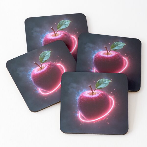 Item preview, Neon Aura Apple – Mystical Energy Fruit Art designed and sold by OhmAuraArt.