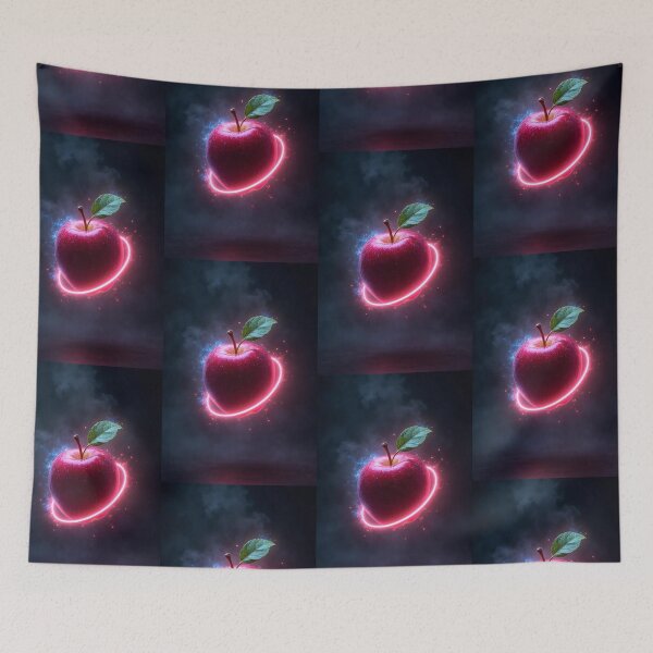 Item preview, Neon Aura Apple – Mystical Energy Fruit Art designed and sold by OhmAuraArt.