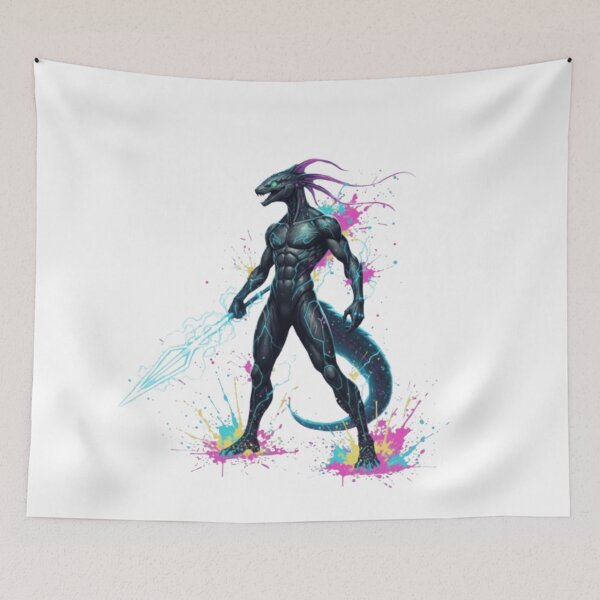 Item preview, Cyberpunk Electric Eel Warrior designed and sold by Royalcatch.