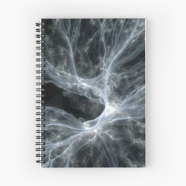 Item preview, Scifi Theme Grayish Texture of Asymmetrical Glowing Biological Neuron Synapses (image size 7840x11680) designed and sold by Digital-Davinci.