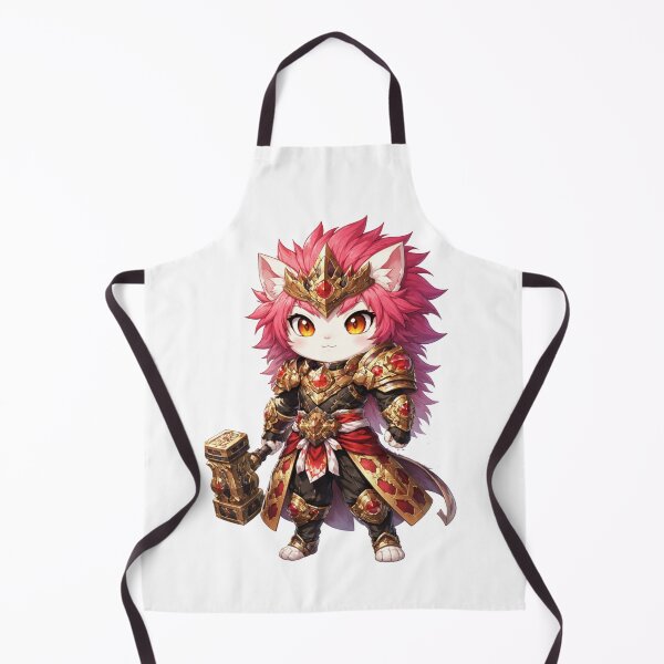 Item preview, Chibi Pink Lion Warrior Cat in Fantasy Armor designed and sold by Zippy Creation.