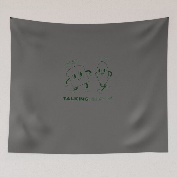 Item preview, TALKING-BREADS-T-SHIRT-(1) designed and sold by YusraLoeravv.