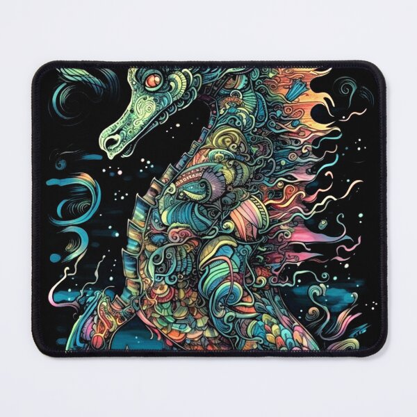 Item preview, Psychedelic Seahorse – Trippy Ocean Creature Art designed and sold by Atrippylife.