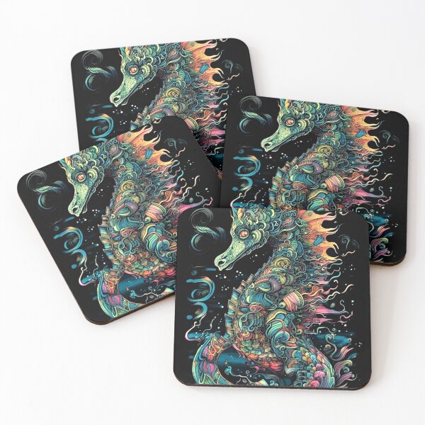 Item preview, Psychedelic Seahorse – Trippy Ocean Creature Art designed and sold by Atrippylife.