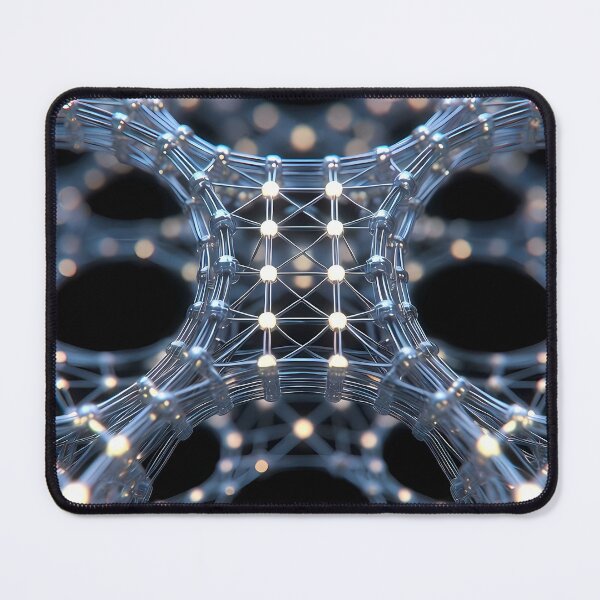 Item preview, Scifi Theme Grayish Texture of Asymmetrical Glowing Biological Neuron Synapses (image size 7840x11680) designed and sold by Digital-Davinci.