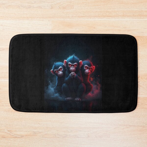 Item preview, Dark Anime Monkeys – See No Evil, Hear No Evil, Speak No Evil designed and sold by OhmAuraArt.