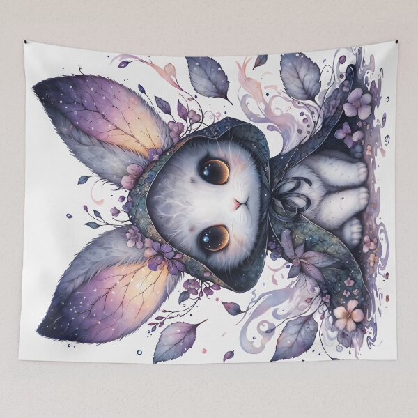 Item preview, Cute Gothic Watercolor Rabbit Nature designed and sold by RubisLeaf.