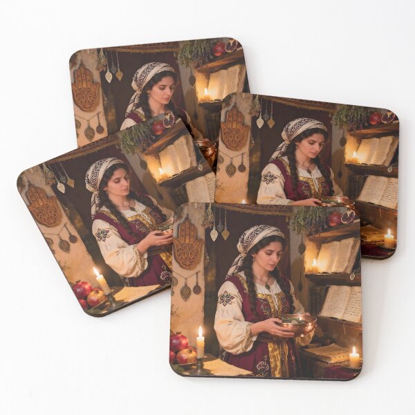 Item preview, Sephardic Magic Woman – 16th Century Mystic Blessings Art designed and sold by SoniaSarkali.