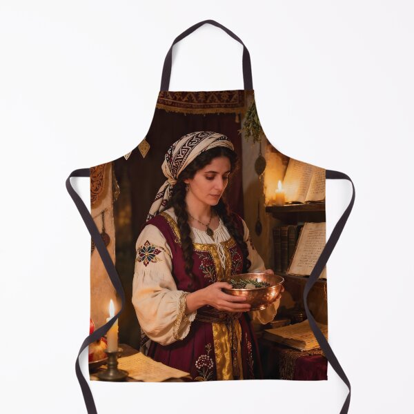 Item preview, Sephardic Magic Woman – 16th Century Mystic Blessings Art designed and sold by SoniaSarkali.