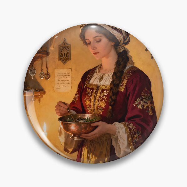 Item preview, Sephardic Magic Woman – 16th Century Mystic Blessings Art designed and sold by SoniaSarkali.