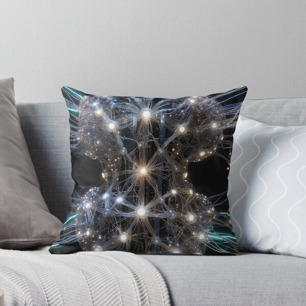 Item preview, Scifi Theme Grayish Texture of Asymmetrical Glowing Biological Neuron Synapses (image size 7840x11680) designed and sold by Digital-Davinci.