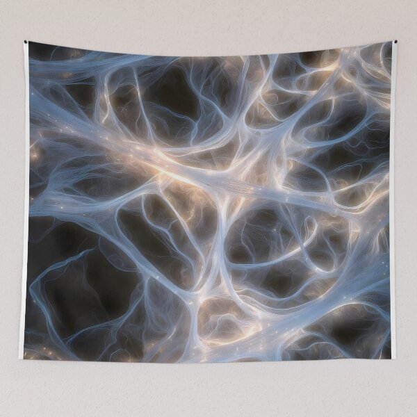 Item preview, Scifi Theme Grayish Texture of Asymmetrical Glowing Biological Neuron Synapses (image size 7840x11680) designed and sold by Digital-Davinci.