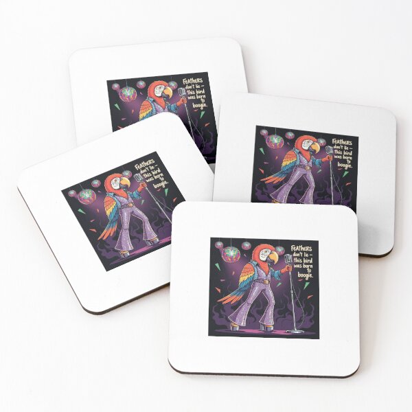 Item preview, Feathers Don’t Lie — Disco Parrot Boogie | Funky 1970s Retro Bird Art designed and sold by WhimsyByPaul.redbubble.com.