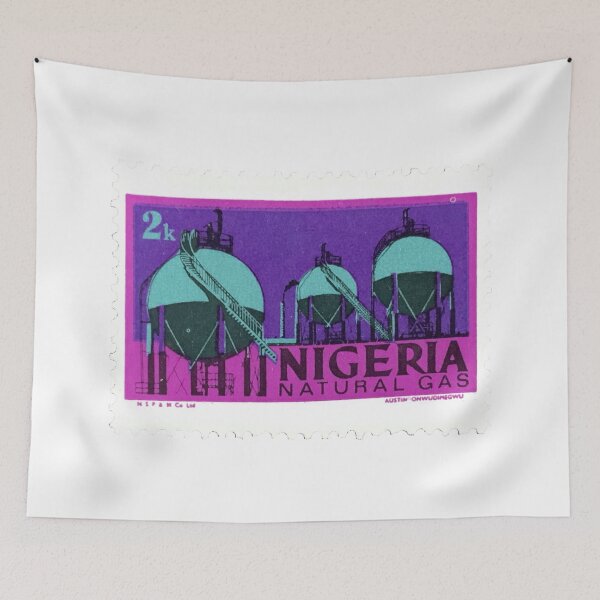 Artikelvorschau, Nigeria Erdgas Vintage Briefmarke entworfen und verkauft von red-amber65.