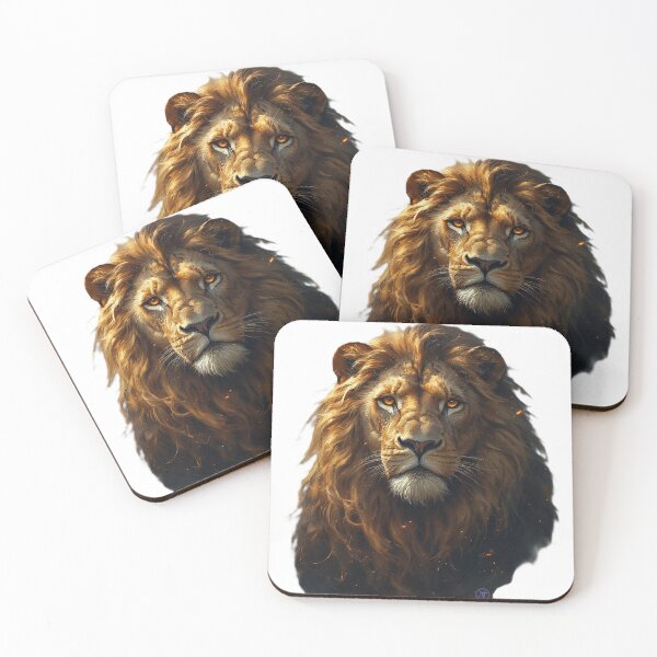 Item preview, Regal Lion Head – Golden Eyes & Fiery Mane Art Print by NegarTv Designs designed and sold by NegarTv Designs.