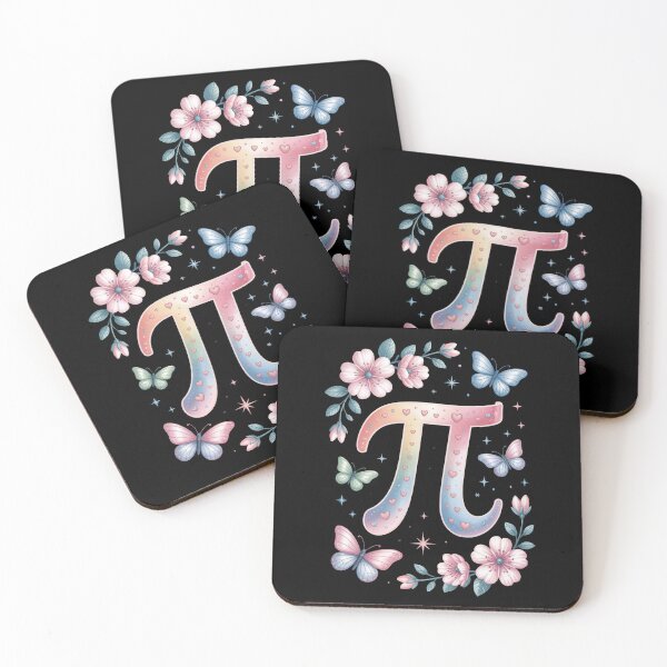 Item preview, Pi Symbol with Butterflies and Flowers designed and sold by jkrphoto.