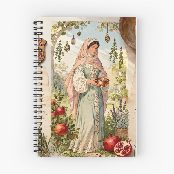 Item preview, Sephardic Magic Woman – 16th Century Mystic Blessings Art designed and sold by SoniaSarkali.