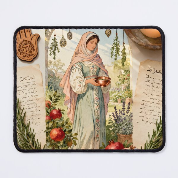 Item preview, Sephardic Magic Woman – 16th Century Mystic Blessings Art designed and sold by SoniaSarkali.