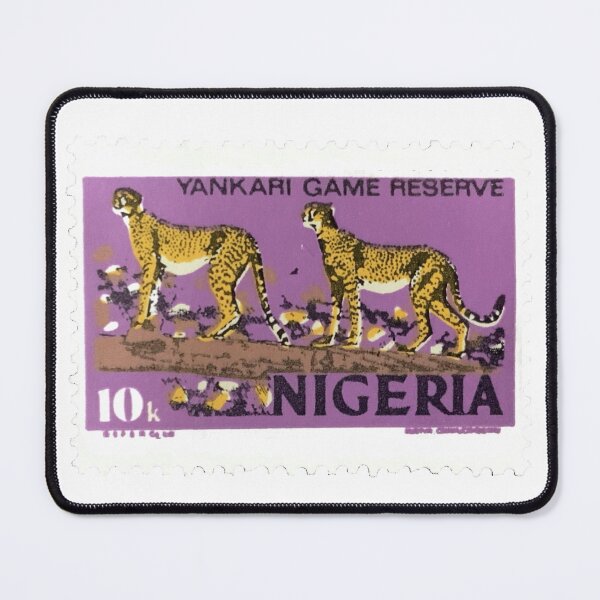 Item preview, Nigeria Game Reserve Cheetahs Vintage Postage Stamp designed and sold by red-amber65.