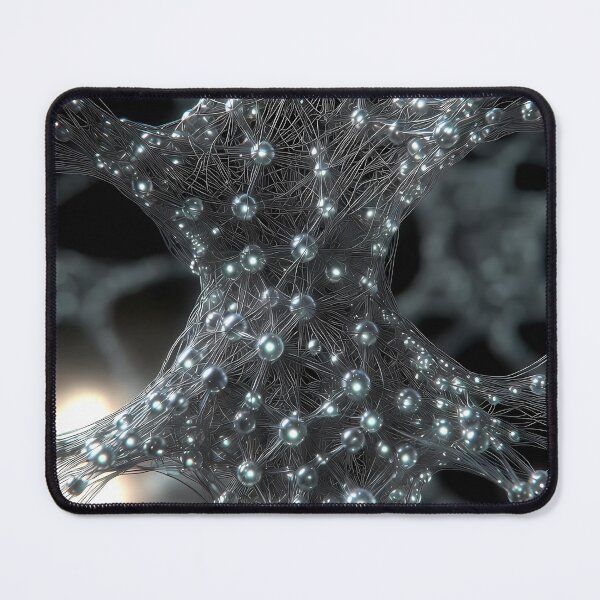 Item preview, Scifi Theme Grayish Texture of Asymmetrical Glowing Biological Neuron Synapses (image size 7840x11680) designed and sold by Digital-Davinci.