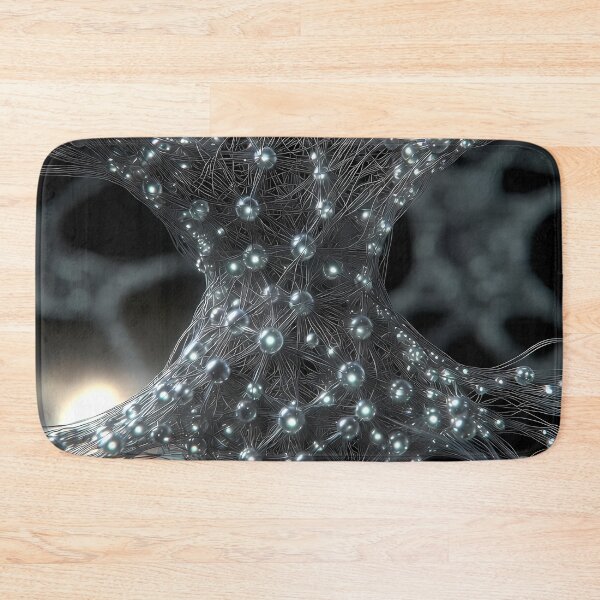 Item preview, Scifi Theme Grayish Texture of Asymmetrical Glowing Biological Neuron Synapses (image size 7840x11680) designed and sold by Digital-Davinci.