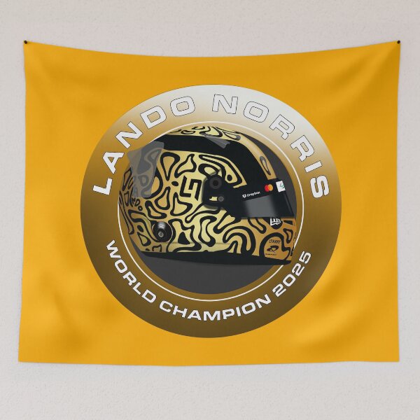 Item preview, Lando Norris - World Champion 2025 (white) designed and sold by JageOwen.