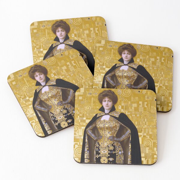 Item preview, Gustav Klimt Style Art Nouveau Woman in Cape designed and sold by AppliedAtelier.