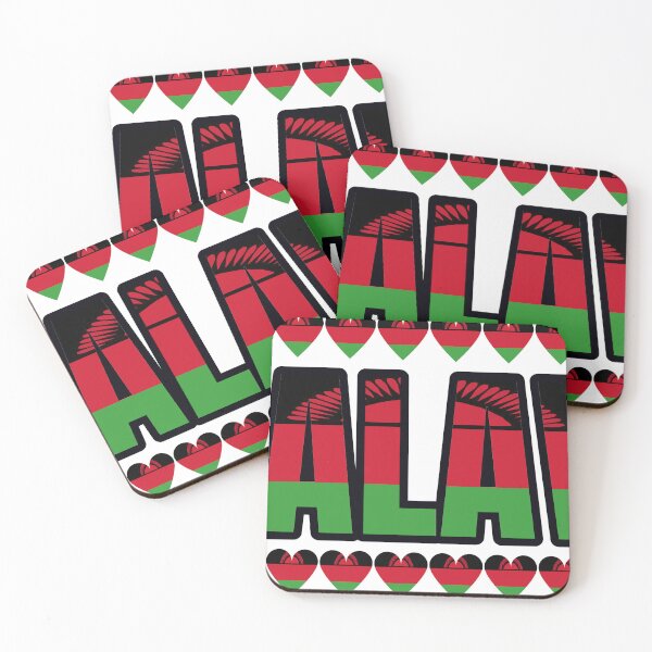 Item preview, Malawi Flag Letters And Hearts designed and sold by TheIconSmith.