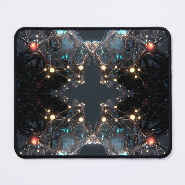 Item preview, Scifi Theme Grayish Texture of Asymmetrical Glowing Biological Neuron Synapses (image size 7840x11680) designed and sold by Digital-Davinci.