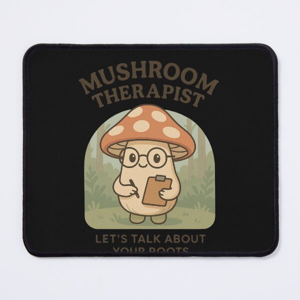 Item preview, Cute Mushroom Therapist – Funny Mental Health Quote | Kawaii Forest Fungi Sticker & T-Shirt Design designed and sold by zevorgue.