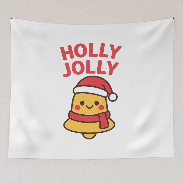 Item preview, Holly Jolly Bell | Cute Kawaii Christmas Bell | Festive Holiday Design designed and sold by StyleLap.