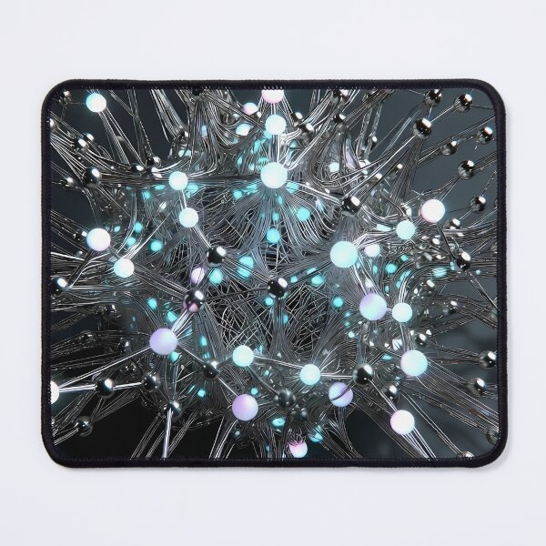 Item preview, Scifi Theme Grayish Texture of Asymmetrical Glowing Biological Neuron Synapses (image size 7840x11680) designed and sold by Digital-Davinci.