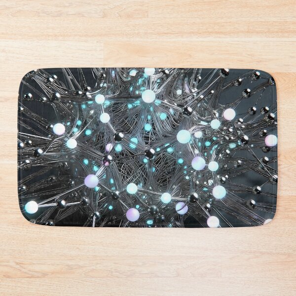 Item preview, Scifi Theme Grayish Texture of Asymmetrical Glowing Biological Neuron Synapses (image size 7840x11680) designed and sold by Digital-Davinci.