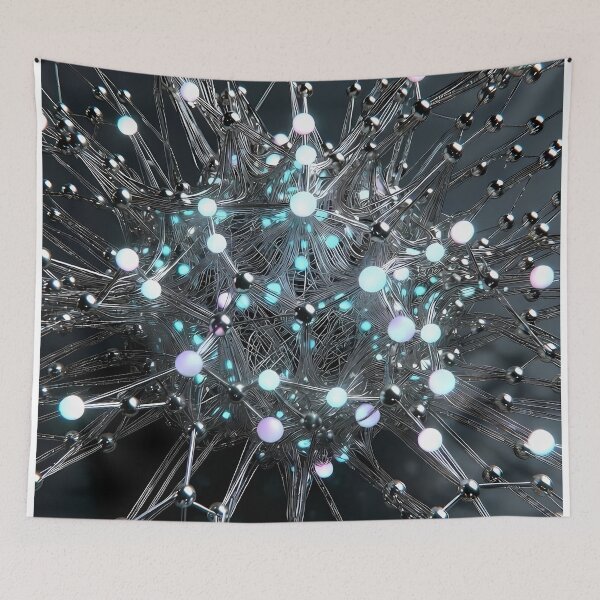 Item preview, Scifi Theme Grayish Texture of Asymmetrical Glowing Biological Neuron Synapses (image size 7840x11680) designed and sold by Digital-Davinci.