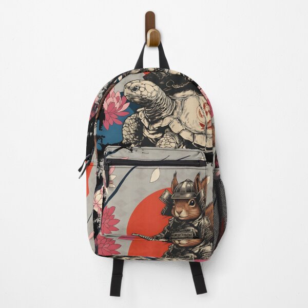 Item preview, Samurai Squirrel Riding Turtle – Epic Japanese Warrior Animal Art designed and sold by YYoYY.