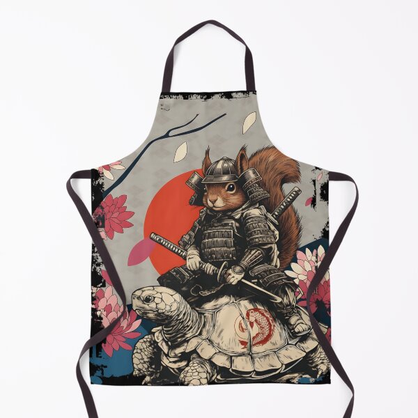 Item preview, Samurai Squirrel Riding Turtle – Epic Japanese Warrior Animal Art designed and sold by YYoYY.