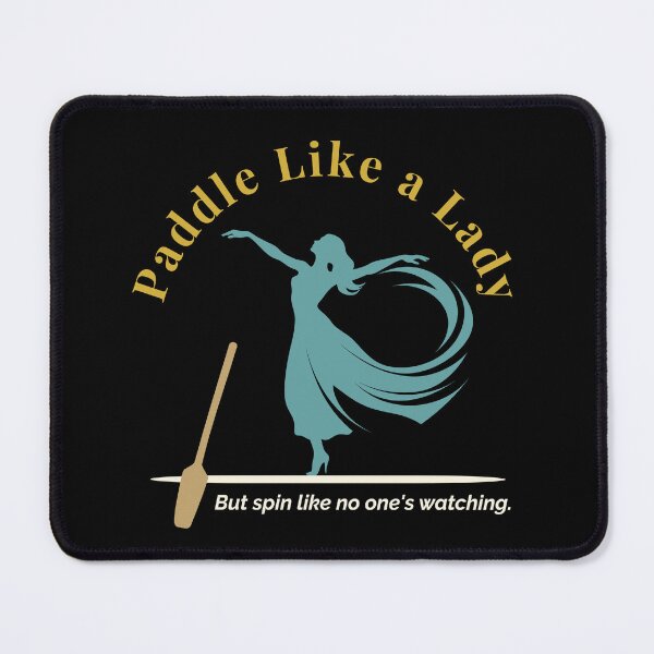 Item preview, Paddle Like a Lady – Elegant Paddleboard Silhouette in Gold and Teal designed and sold by bobparduephoto.