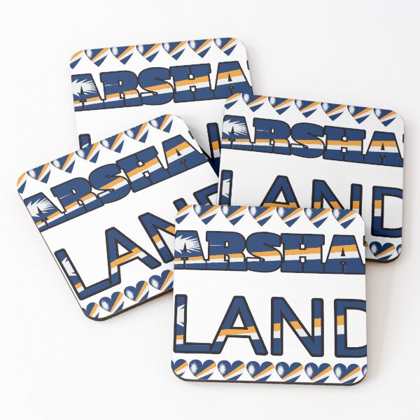 Item preview, Marshall Islands Flag Letters And Hearts designed and sold by TheIconSmith.