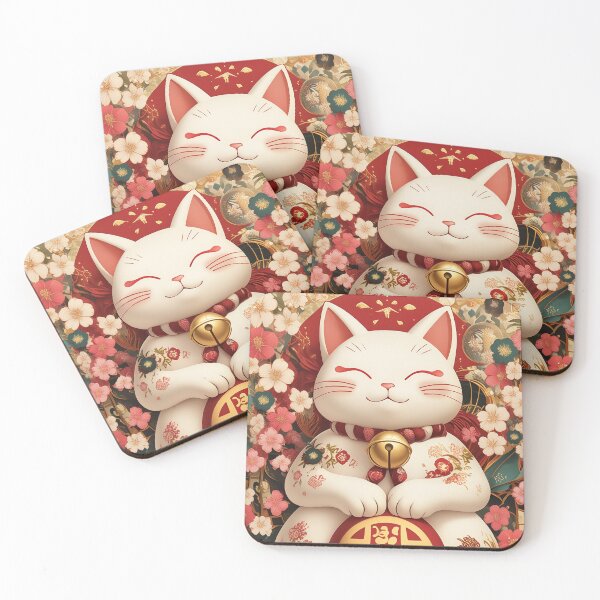 Item preview, Lucky cat Maneki-Neko designed and sold by Lenycherry_art.