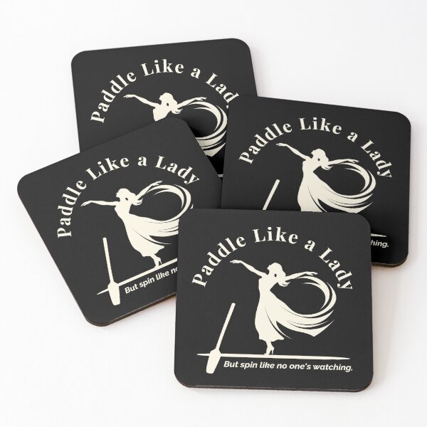 Item preview, Paddle Like a Lady – Elegant Paddleboard Silhouette in Gold and Teal designed and sold by bobparduephoto.