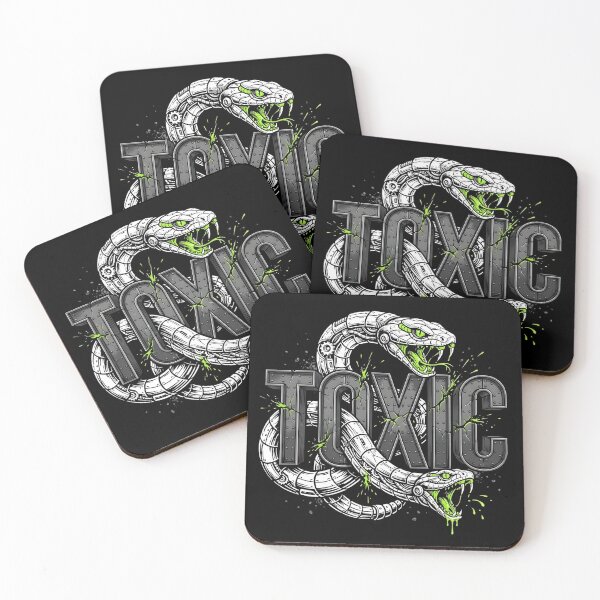 Item preview, Toxic Snake With Glowing Green Eyes Crushing Stone Text designed and sold by SerenadeArtHub.