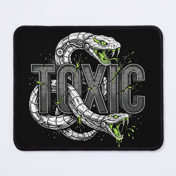 Item preview, Toxic Snake With Glowing Green Eyes Crushing Stone Text designed and sold by SerenadeArtHub.