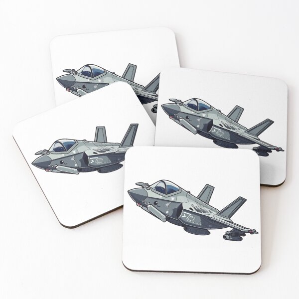 Item preview, Flying Anime Stealth Jet | F-35 Inspired Fighter Cartoon Art designed and sold by Combat Skies.
