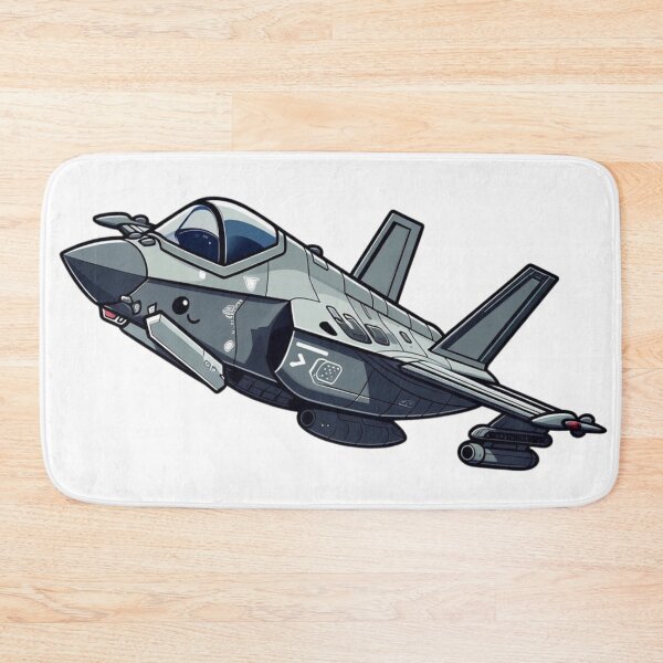 Item preview, Flying Anime Stealth Jet | F-35 Inspired Fighter Cartoon Art designed and sold by Combat Skies.