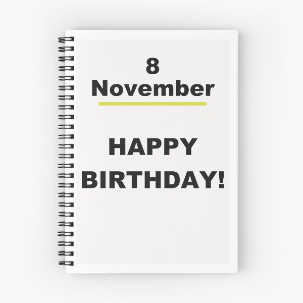 Item preview, Minimalist Happy Birthday Design — November 8 designed and sold by ariksworld.