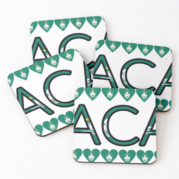 Item preview, Macau Flag Letters And Hearts designed and sold by TheIconSmith.