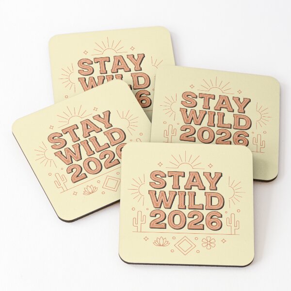 Artikelvorschau, Stay Wild 2026 Desert Boho Western Typography entworfen und verkauft von PrintandJoy.
