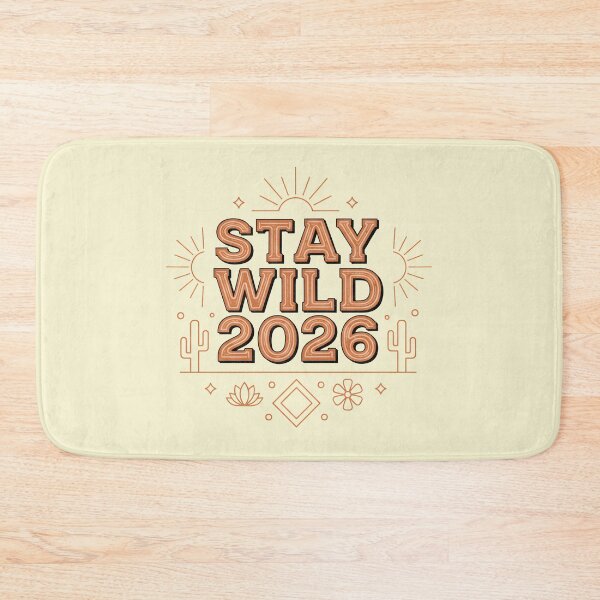 Artikelvorschau, Stay Wild 2026 Desert Boho Western Typography entworfen und verkauft von PrintandJoy.